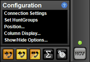 Sidebar Configuration window